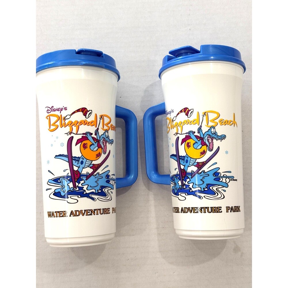 Disney's Blizzard Beach Water Adventure Park Cups Bundle of 2 Vintage Whirly USA